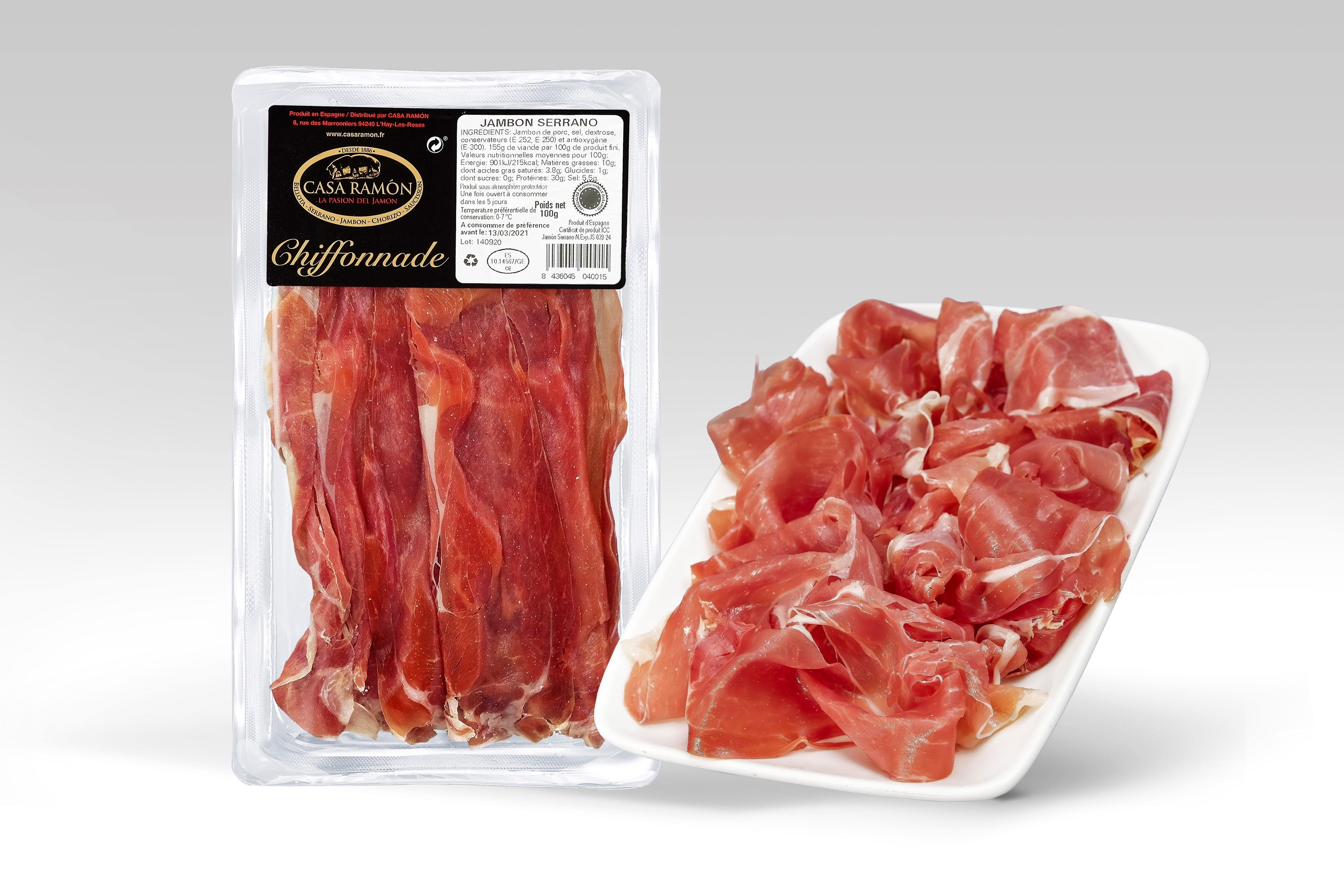 Chiffonnade de Jambon Serrano 100gr - CASA RAMÓN