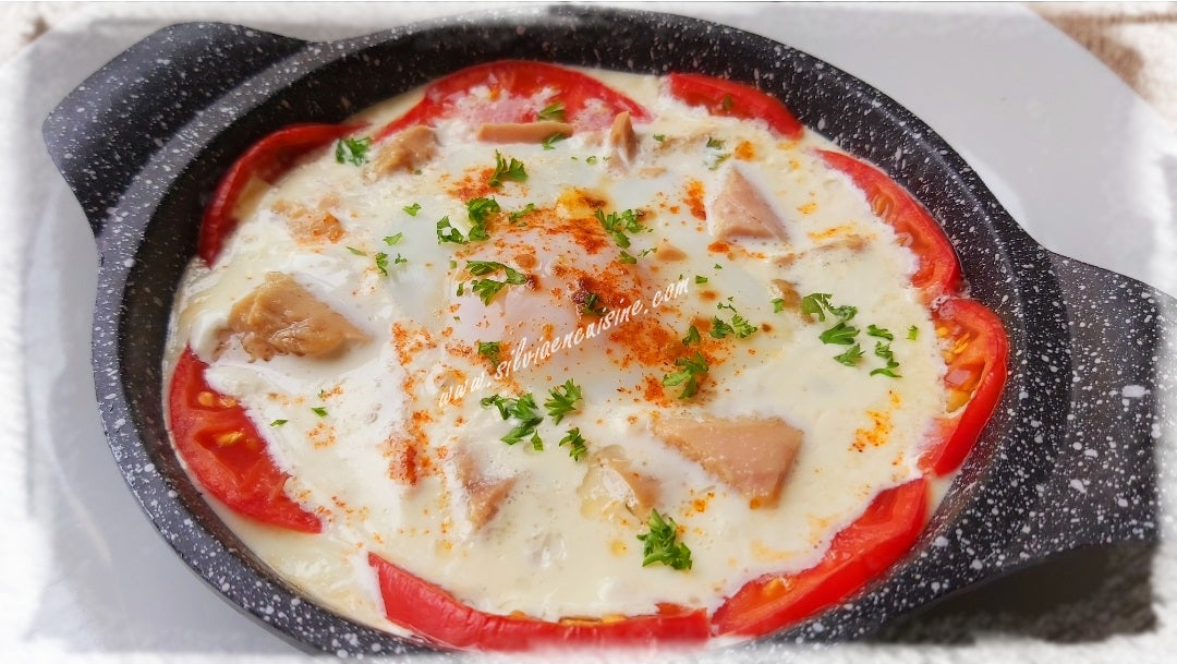 Oeufs cocotte aux filets de thon