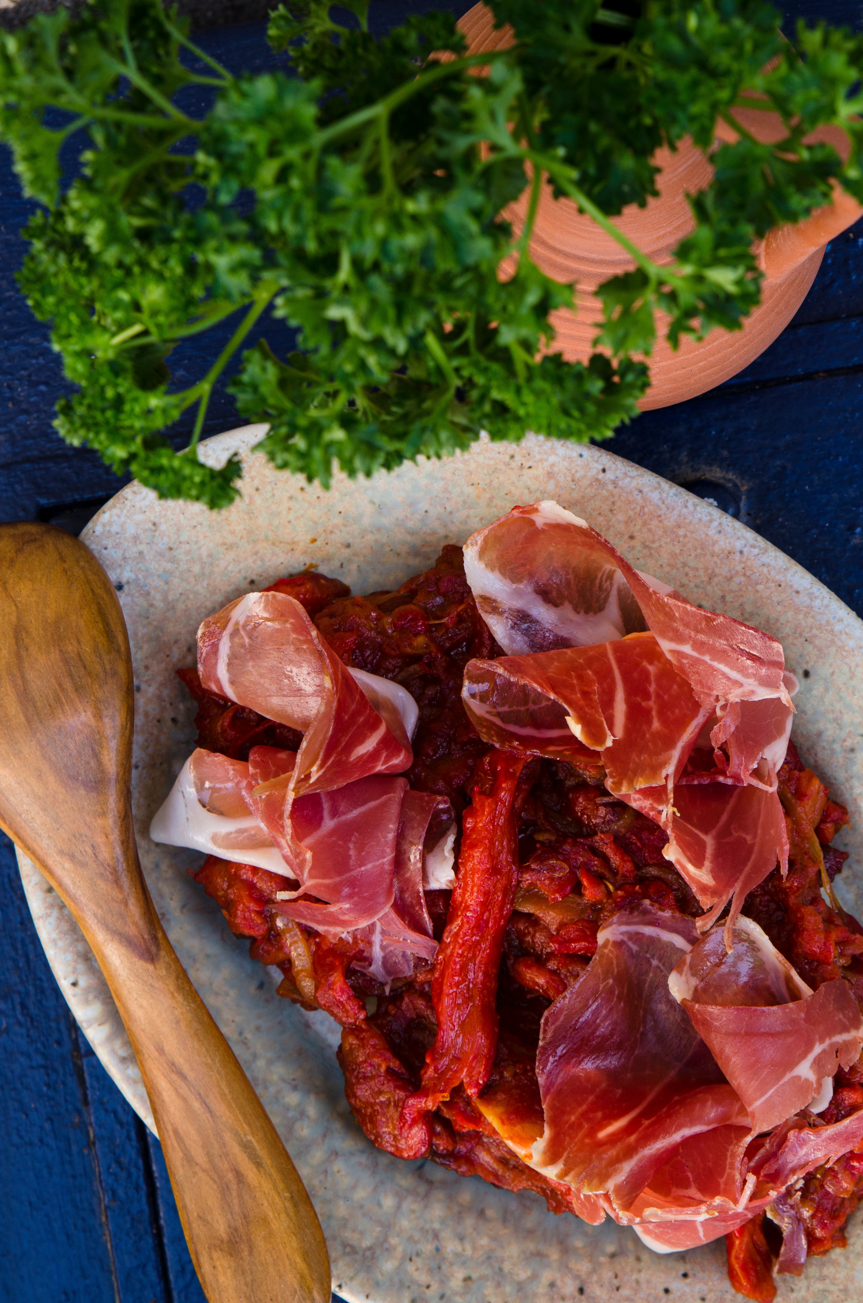 Piperade au jambon Serrano