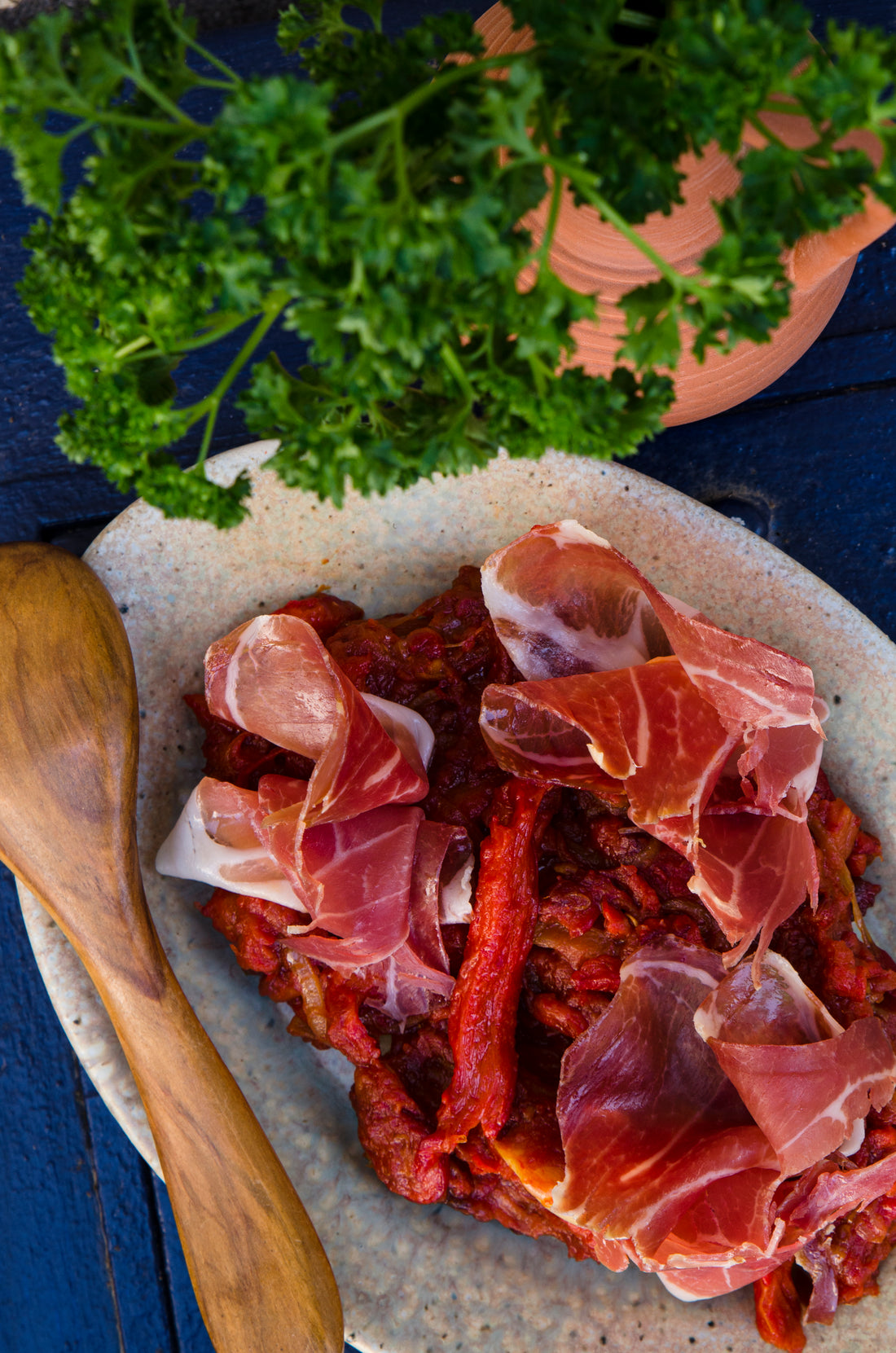 Piperade au jambon Serrano