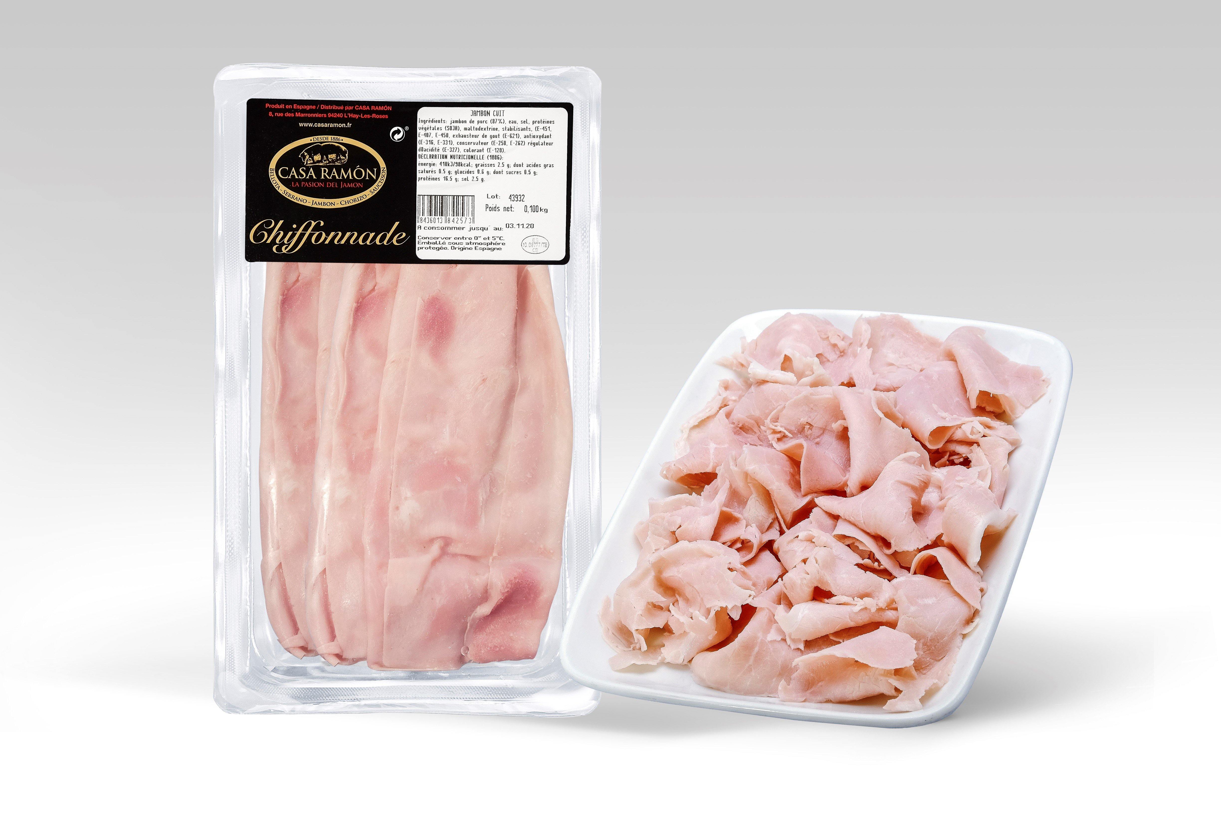 Chiffonnade de jambon cuit 100g - CASA RAMÓN